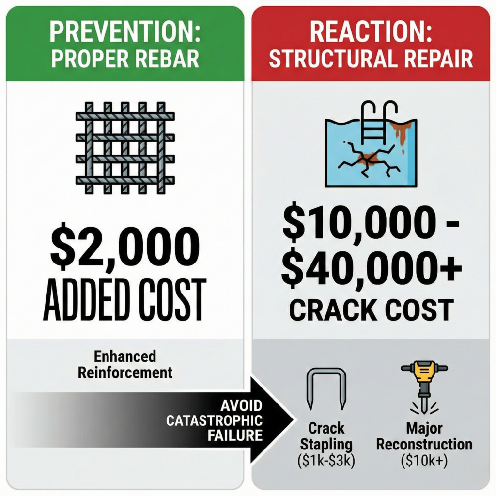 Pool repair cost comparison chart